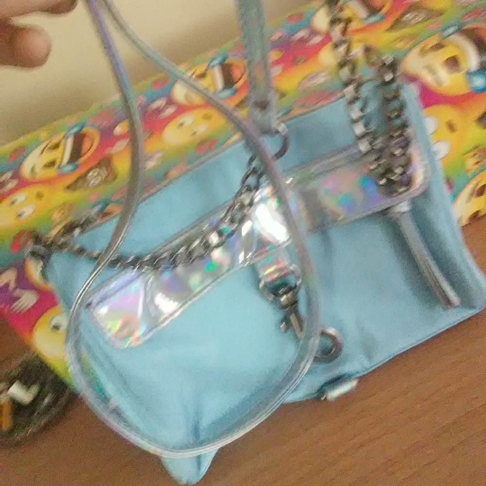 Small light blue faded glory purse
